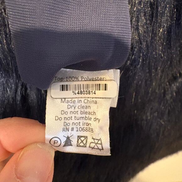 Appaman‎ Eve Faux Leather Faux Fur Girls Party Dress Navy Blue Size 14 - Picture 2 of 7